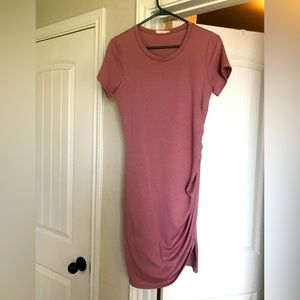 Mauve colored maternity dress